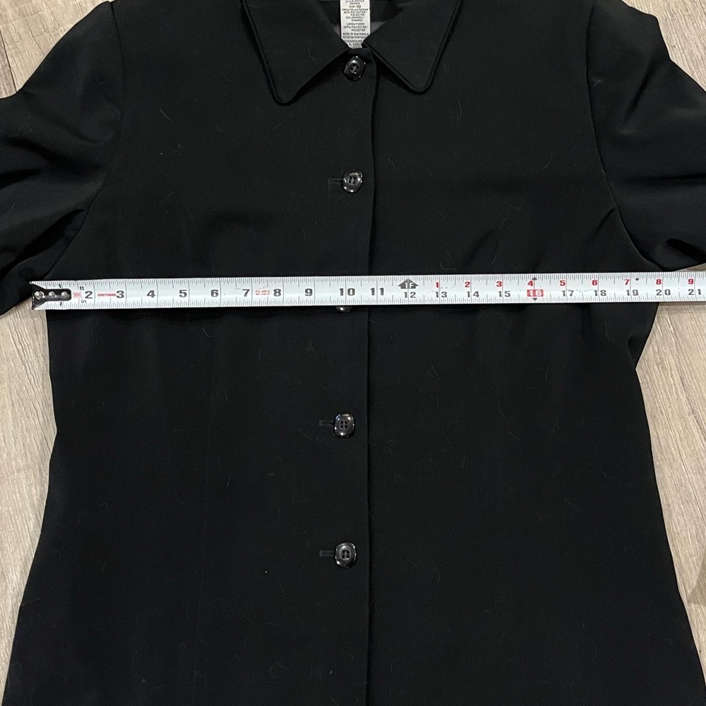 Sag Harbor Black Button Up Women’s Blazer 10 - Picture 7 of 15